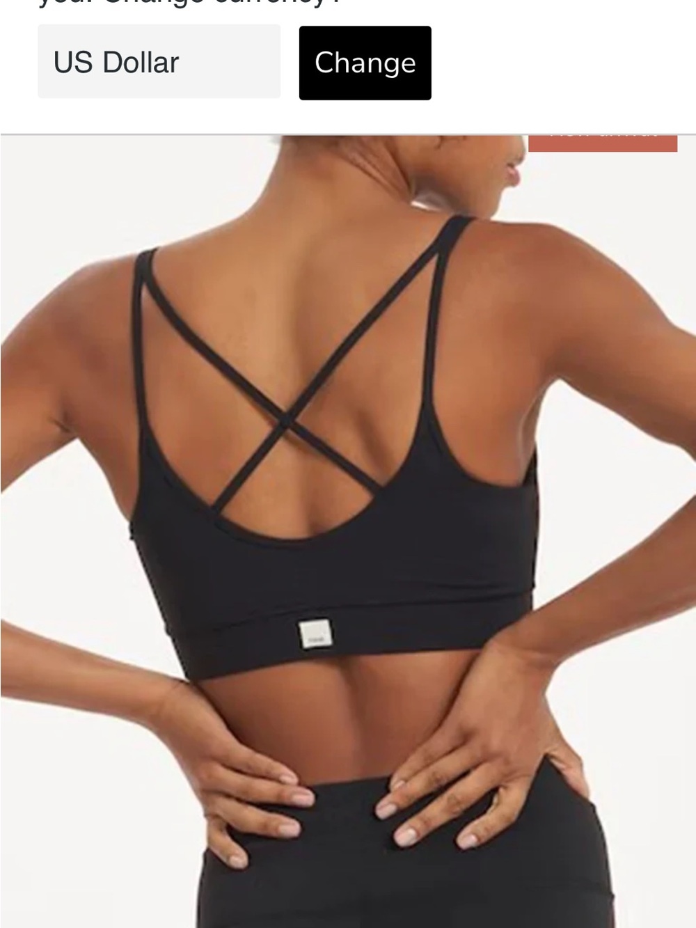 Vuori Women's Black Strappy Sports Bra - Comfort Support Small